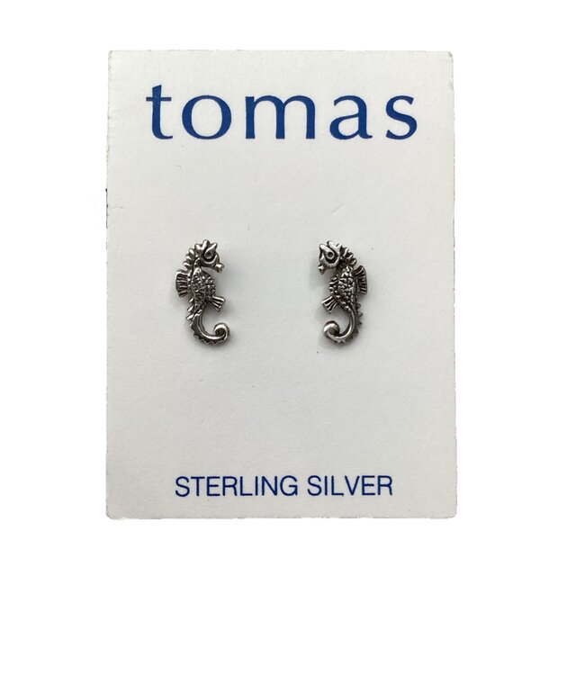 Tomas Seahorse Studs Sterling Silver