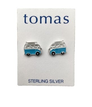 Tomas Surfer Van Studs Sterling Silver enamel