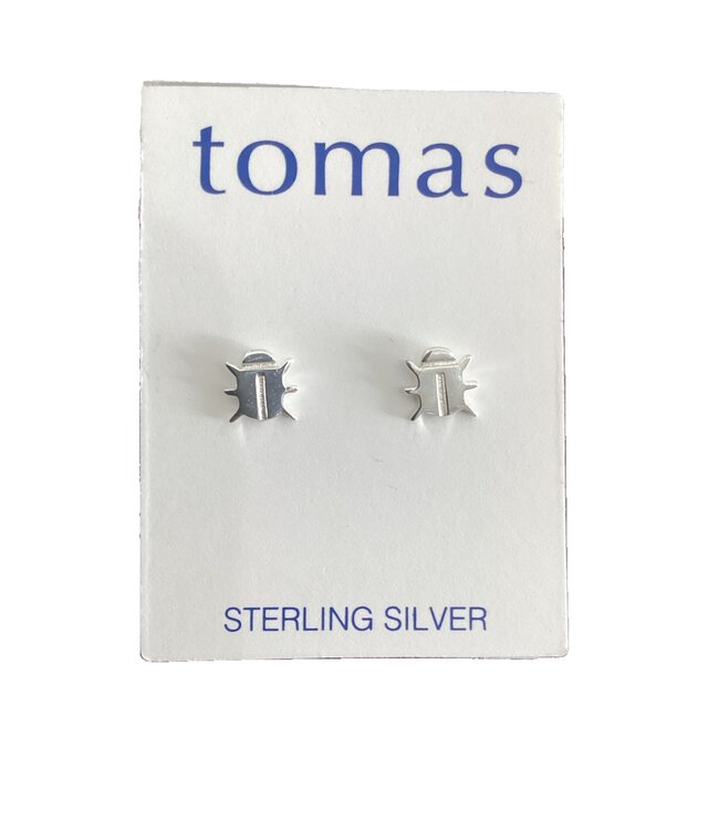 Tomas Minimalist Bug Studs Sterling Silver