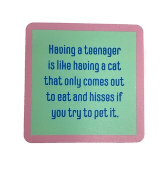 Drinks On Me Teenager cat coaster