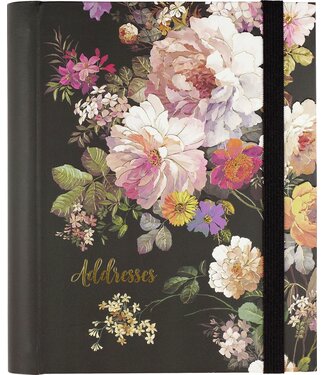 Peter Pauper Press Large Address Book Midnight Floral