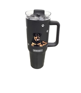 E&S Imports Rottweiler 40oz Tumbler With Handle