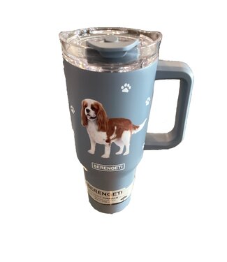 E&S Imports Cavalier King Charles 40oz Tumbler With Handle