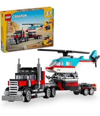 Lego (Toyhouse LLC) Flatbed Truck with Helicopter 270pc