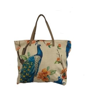 Cottn Curls Peacock Pattern Tote