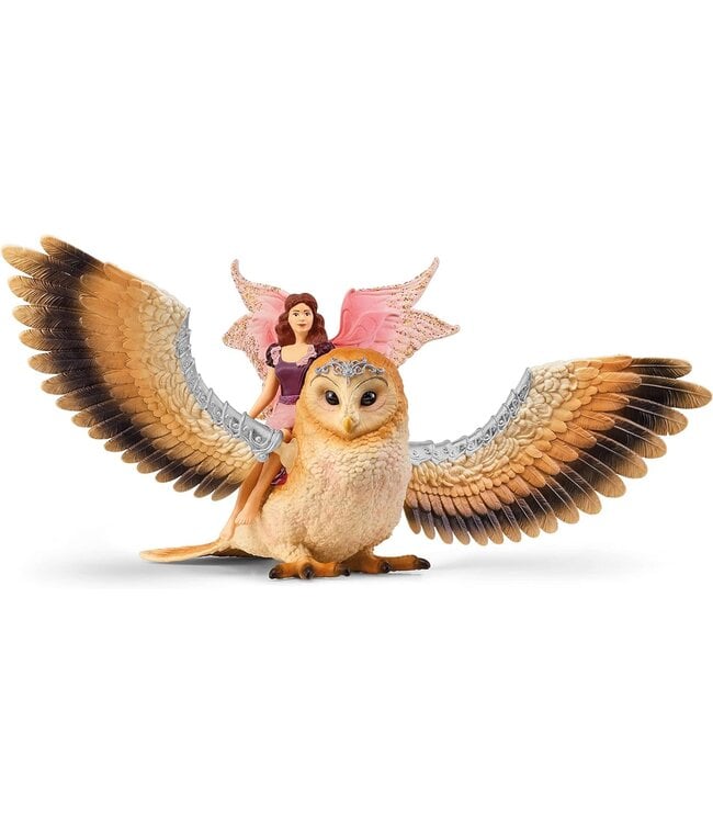 Schleich Fairy In Flight On Glam-Owl Schleich Figure