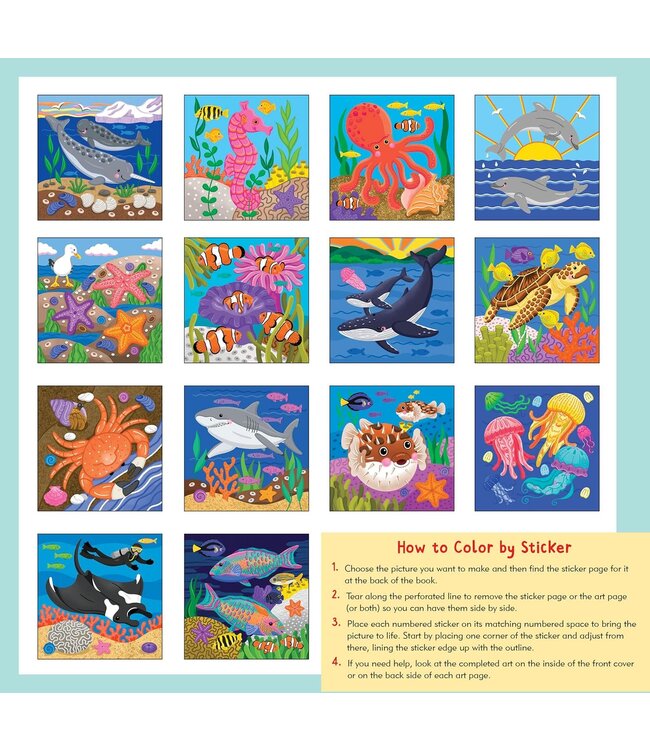 Peter Pauper Press First Color by Sticker Under The Sea