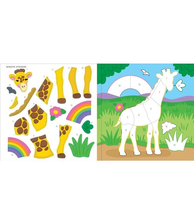 Peter Pauper Press First Color By Sticker Wild Animals