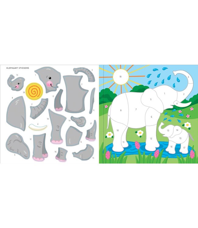 Peter Pauper Press First Color By Sticker Wild Animals