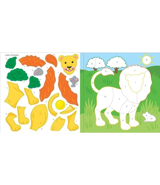 Peter Pauper Press First Color By Sticker Wild Animals