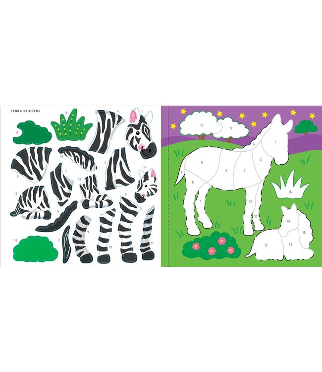 Peter Pauper Press First Color By Sticker Wild Animals