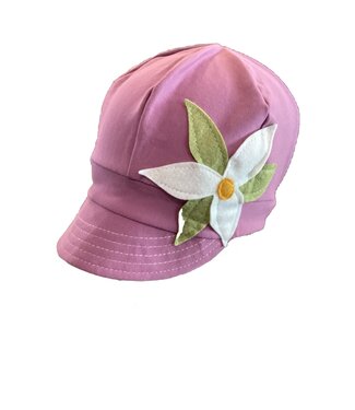 Flipside Hats Light Mulberry Organic Cotton Spandex With Trillium Flower