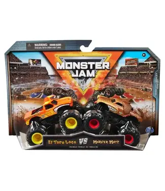 Spin Master Monster Jam 1-64 Vehicle Dual El Toro Loco vs Monster Mutt