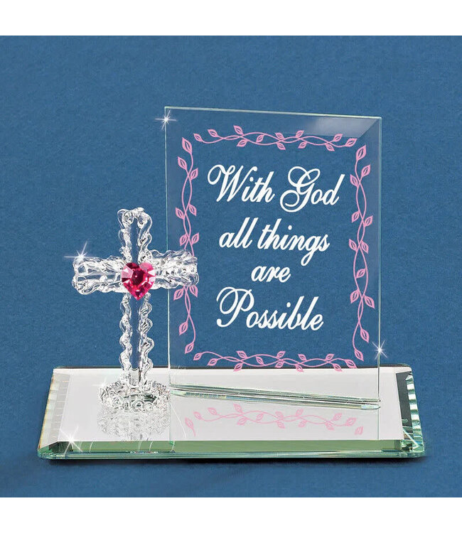 Glass Baron Cross With God All Things Possible