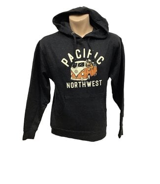 Northwest Vibes Supply Co Bear Bus Charcoal Hoodie