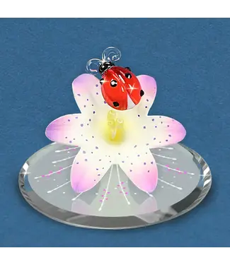 Glass Baron Ladybug on Lily