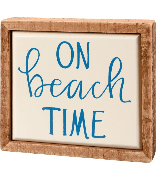 Primitives By Kathy Box Sign Mini Beach Time