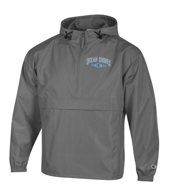 Champion Pack N Go Jacket Arched Ocean Shores Over Logo