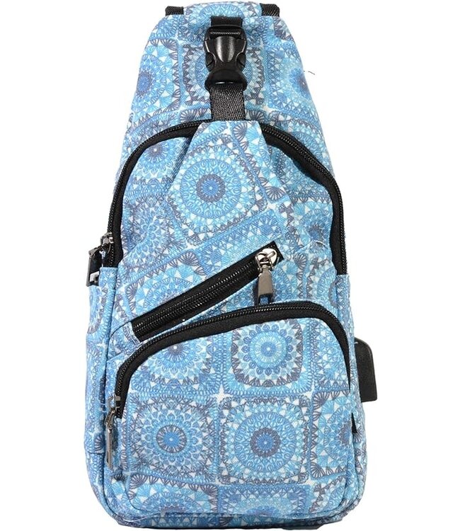 Calla Products LLC Anti Theft Day Pack Small Vintage Vibes Blue