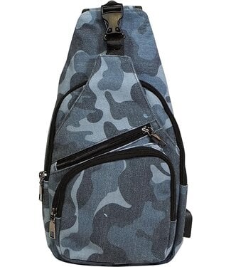 Calla Products LLC Anti Theft Day Pack Vintage Blue Camo Small