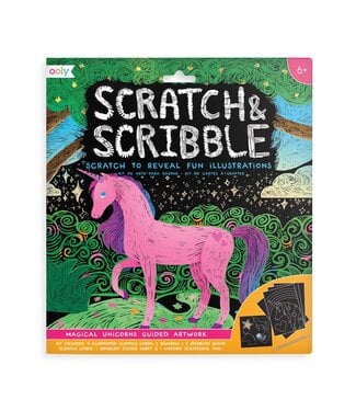 Ooly SCRATCH & SCRIBBLE - MAGICAL UNICORNS