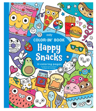 Ooly Color-in Book Happy Snacks 8 x 10