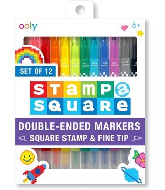 Ooly Stamp-A-Square Markers Set of 12