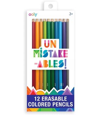 Ooly Un-Mistake-Ables Erasable Colored Pencils Set of 12