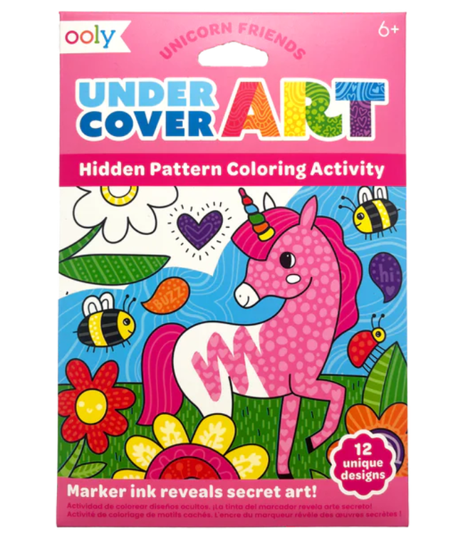 Ooly Undercover Art Hidden Patterns Coloring Activity Unicorn Friends