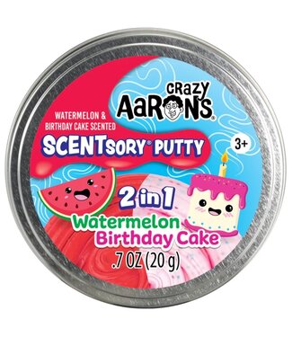 Crazy Aaron Enterprises Inc Putty World Scentsory Duos Tin Watermelon Birthday Cake