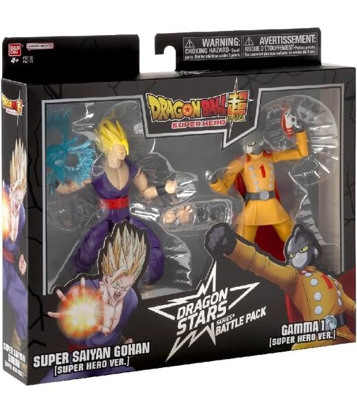 Bandai Namco Toys Super Saiyan Gohan vs Gamma 1 Super Hero Dragon Ball Super BNTCA Dragon Stars