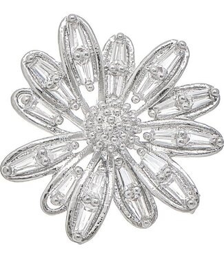 Rain Jewelry Silver Crystal Flower Post Earring