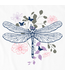 Life Is Good Womens Crusher Tee Floral Backdrop Dragonfly
