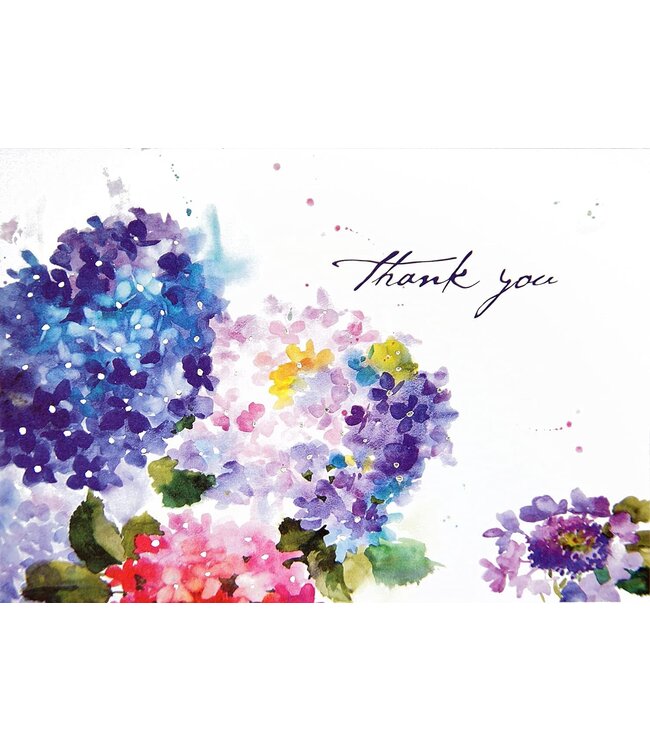 Peter Pauper Press Thank You Note Cards Hydrangeas