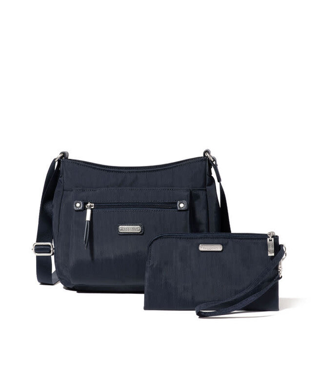 Baggallini Uptown Bagg with RFID Wristlet French Navy