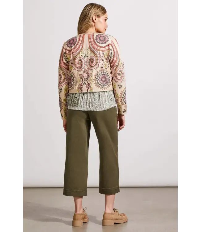 Tribal Lined Embroidered Crop Jacket 5575O/4843