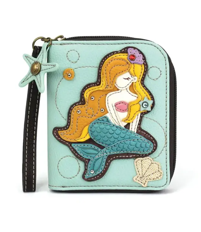 Chala Handbags ZipAround Wallet Mermaid A blue