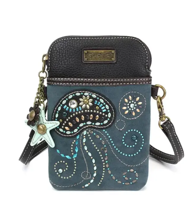 Chala Handbags Dazzled Cellphone Xbody Jellyfish Navy
