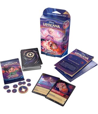 Ravensburger Disney Lorcana Shimmering Skies Amethyst and Ruby Starter Deck