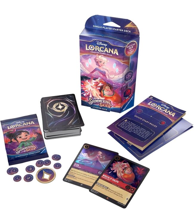 Ravensburger Disney Lorcana Shimmering Skies Amethyst and Ruby Starter Deck