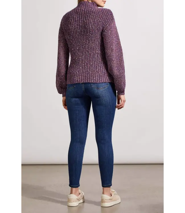 Tribal Funnel Neck Oversize Sweater