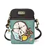 Chala Handbags CellPhone Xbody Sand Dollar Teal