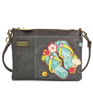 Chala Handbags LaserCut MiniCrossbody Flip Flop ink