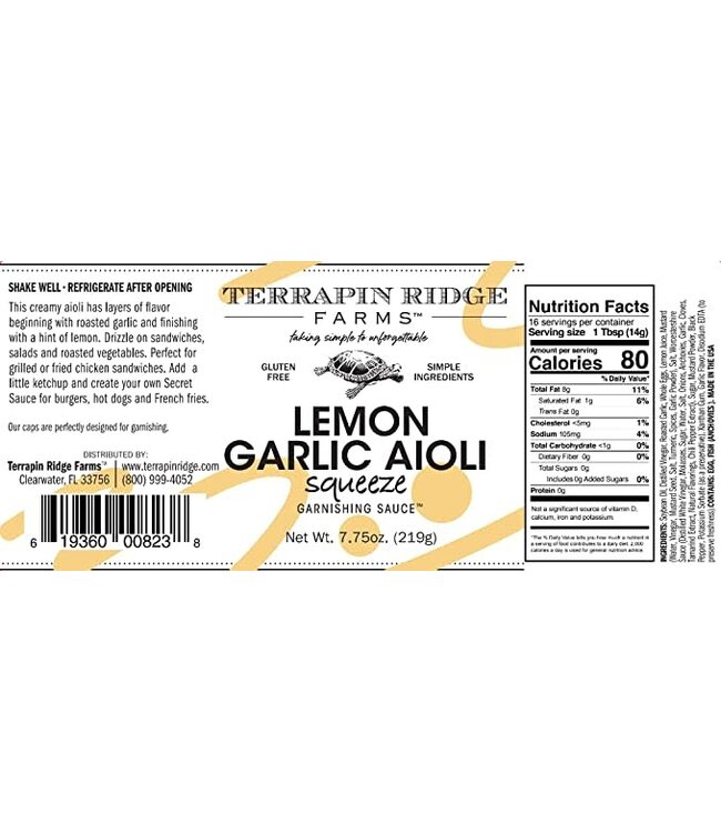 Lemon Garlic Aioli 7.75oz