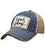 Vintage Life Hats Royal Blue Distressed Mesh Back Cap Beach Please
