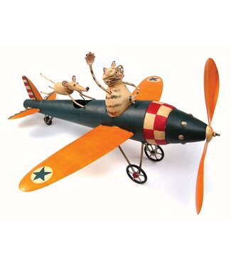 Gift Essentials Cat Aviator Whirligig (Comes With Stake Pole Optional)