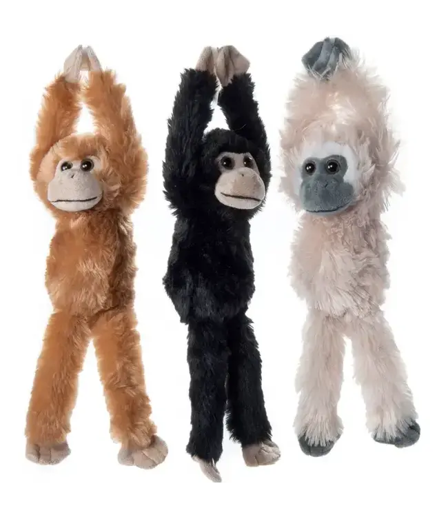 The Petting Zoo 14 Inch Hanging Natural Monkey Assorted