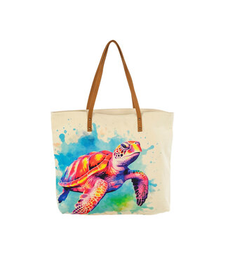 Cottn Curls Seabound Turtle Tote