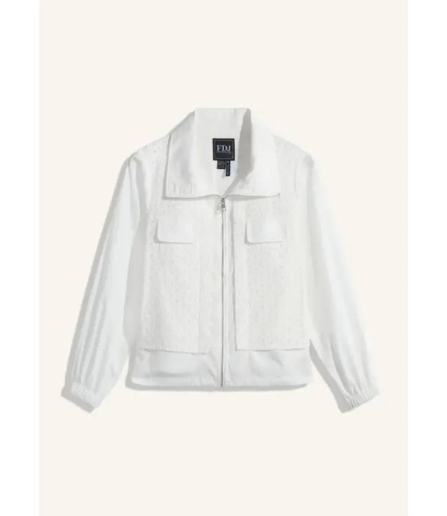 French Dressing Eyelet Lace Jacket White