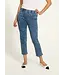 French Dressing Printed Pull On Straight Crop Floral Jacqaurd
